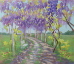 Wisteria Flower Porch_紫藤花_150_賴英澤  繪_painted by Lai Ying-Tse